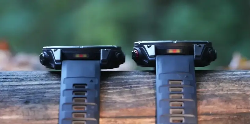 Fenix 8 on the left VS Fenix 8 Pro on the Right